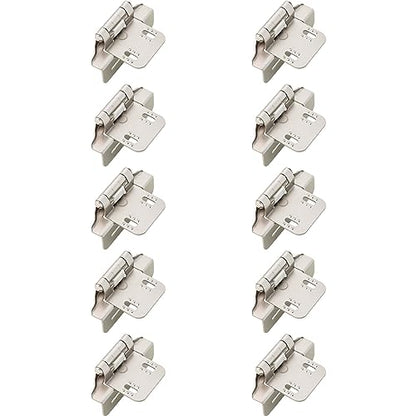 Franklin Brass (10-Pack) Self-Closing Cabinet Hinges Semi-Wrap 1/4' Overlay for Cabinet Doors Kitchen/Cabinets/Cupboards/Furniture Satin Nickel H01911K-SN-B - size: 1/4" Overlay