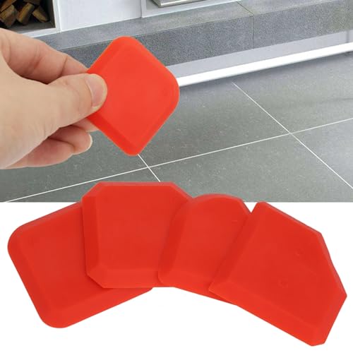 Silicone Caulking Tool Kit, 4Pcs Caulk Remover Smoother Finisher Scraper Cleaner Grout Removal Tool for Kitchen Bathroom Floor Window Sealant Sealing