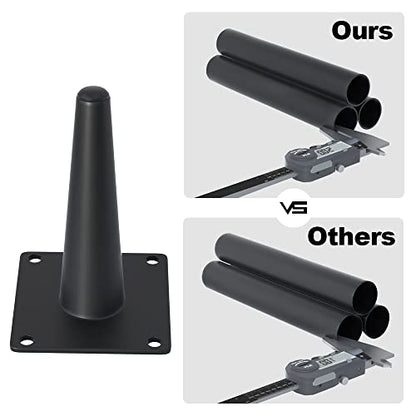 FIVEPEARS 4 PCS 4 Inch Heavy Duty Matte Black Metal Slant Angled Tapered Legs Set for Furniture, Mid Century Modern Style Feets for Coffee Table Couch Sofa Cabinet Chair Dresser Bed Desk Credenza - size: 4 Inch (100mm)