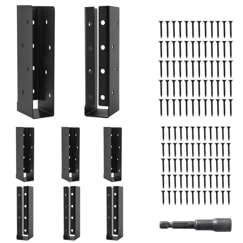 8 Pcs of 2"x8" Concealed Joist Hangers for Outdoor - size: 2"x 8"