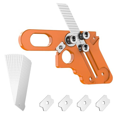 IZIO Edge Banding Trimmer, Veneer Edge Cutter Tool with 10Pcs Blade and 4Pcs Circular Edge scraper, Woodworking Hand Trimming Tool for Wood Edge Banding.veneer edge trimmer，edge banding trimmer tool