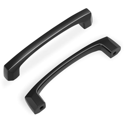 Lardmon 10 Pack 3.75 Inch(96mm) Hole Center Matte Black Modern Cabinet Pulls Solid Kitchen Cabinet Handles Hardware Bathroom Vanity Pulls Timeless Drawer Pulls Handles for Dresser - color: Matte Black, size: 3.75 Inch Hole Center, style: 10 Pack