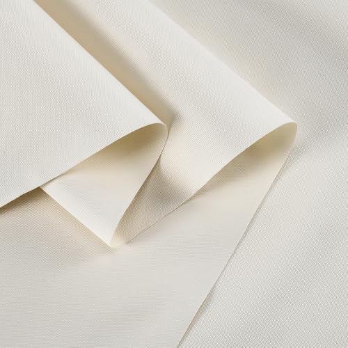 900D Waterproof Canvas Fabric by The Yard 59" W Upholster Fabric Water Resistant Material PU Coating for Outdoor Furniture Chair Cushion Cover Bags DIY Sewing (1 Yard, White) - color: White, size: 1 Yard (59" x 36")