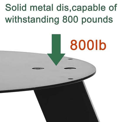 NXN-HOME 19 inch Round Plate Table Base Legs, Coffee Table Legs, Bench Metal Legs, Mid Century Home DIY Projects Black Furniture Legs(19”H x 14”W) - size: 19 inches - Round
