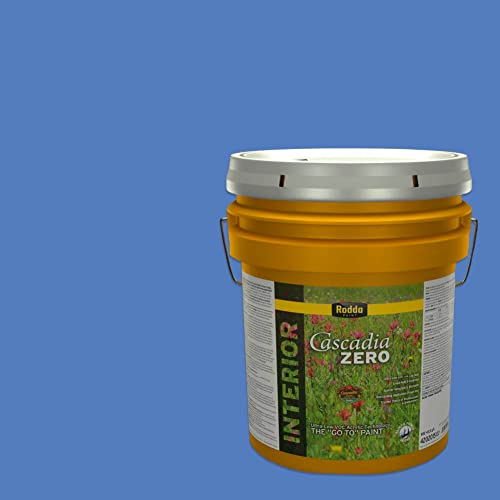 Rodda Paint CASCADIA ZERO Interior Semi-Gloss Paint & Primer in One, 5-Gallon, Parkwater - color: Parkwater, size: 640 Fl Oz (Pack of 1)