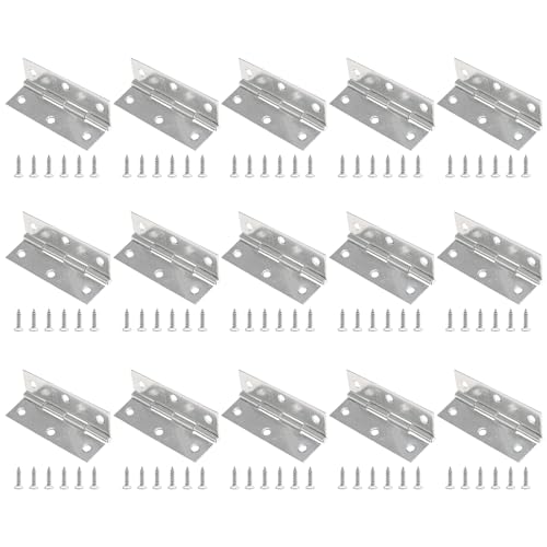 Piutouyar 12 Pack Butt Hinge 3 Inch Mini Hinges, Silver - size: 3 Inch