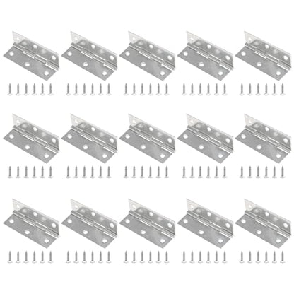 Piutouyar 12 Pack Butt Hinge 3 Inch Mini Hinges, Silver - size: 3 Inch