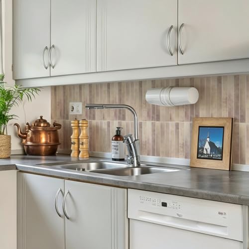 WOWSTAR 10-Sheet Thickened Peel and Stick Backsplash for Kitchen, Back Splashes Stick on Tile, Waterproof Wall Tiles, Yellow Jasper, 11.4in x 9in - color: Yellow Jasper