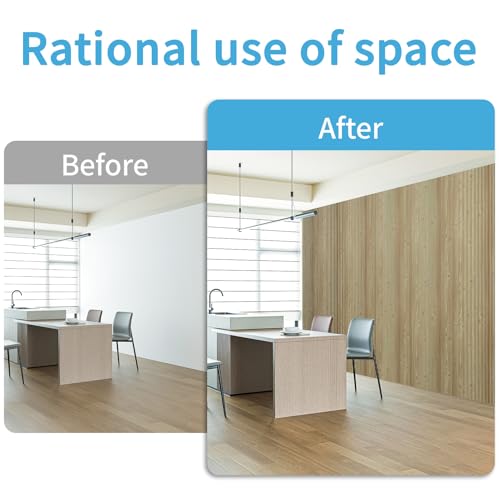 Art3d Fine Bar Design Slim Slat Wall Panel, 104 x 12 Inch, 4-Pack, Teak - color: Fine Bar Teak