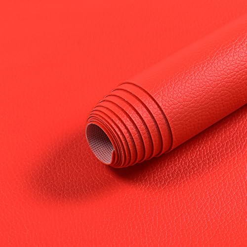 Marine Vinyl Fabric Waterproof Leather Material 55"×36" Red - color: Red, size: 36"×54"
