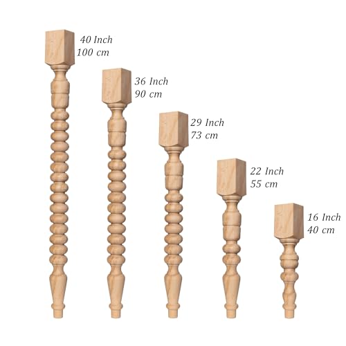 Generic Modern Beechwood Dining Table Leg, 34 Inch - size: 34 inch