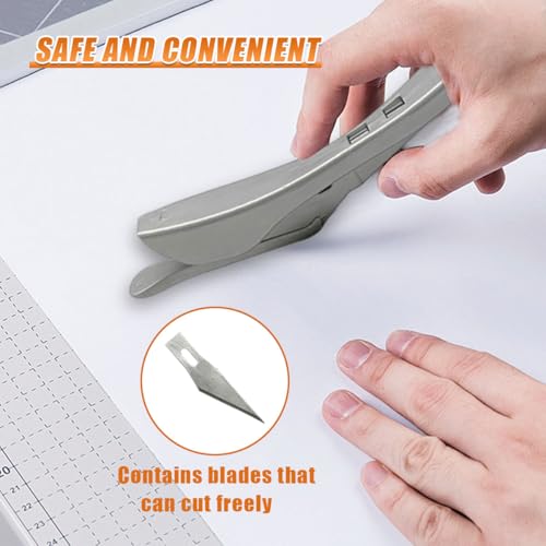 3PCS Car Wrapping Paper Cutter with 10 Replaceable Blades (Gray) - color: Gray