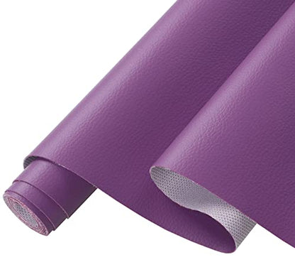 Picheng Lychee Faux Leather Fabric: 13.8" x 53" Soft Faux Leather Roll - color: Purple