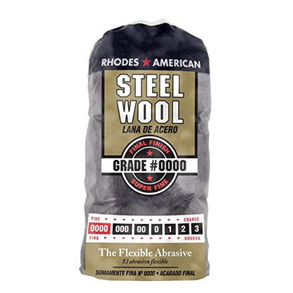 Homax 10120000 Steel Wool, 12 pad, Grade #0000, Rhodes American, Final Finish & Howard RF8 Products Restor-A-Finish, 8 oz, Walnut, 8 Fluid Ounces - color: Steel, size: 12 Pad, style: 0000- Super Fine Grade