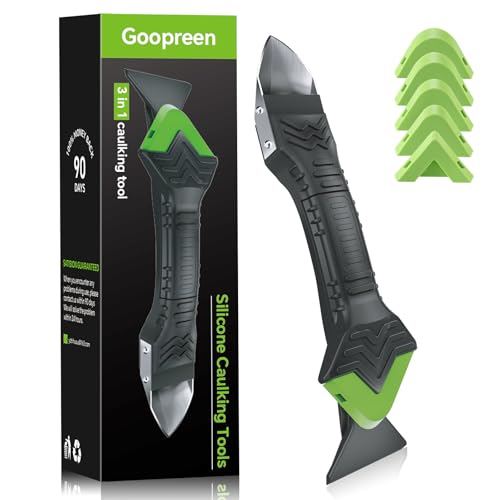Goopreen 3 in 1 Silicone Caulking Tool Kit, Caulk Remover Tool&Caulk Tool - style: Classic