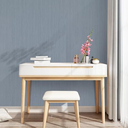 Grasscloth Peel and Stick Wallpaper Grey Blue Contact Paper 15.7in X 118in - color: Grey Blue, size: 15.7" x 118.1"