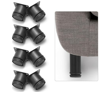 2 Inch Adjustable Furniture Legs, Set of 8, 50x50mm - size: 2 Inch / 50mm(8Pcs)