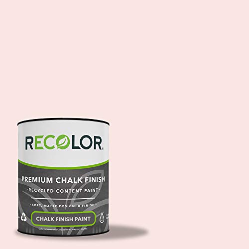 RECOLOR Eco-Friendly Interior Chalk Paint, Matte Finish, 1 Quart, Posie - color: Chalk - Posie, size: 32 Fl Oz (Pack of 1)