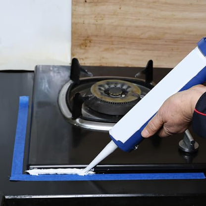 Bates- Caulking Silicone Gun, 10:1 Thrust Ratio, Hand Caulking Guns, No Drip - color: Deep Navy Blue, size: 1 Pack