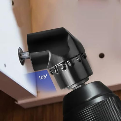 105-Degree Right Angle Adapter for Electric Screwdrivers Hex Shank Tool for Tight Spaces and Angled Applications