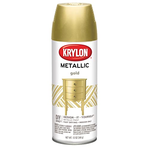 KRYLON DIVERSIFIED BRANDS K01706 Krylon Spray Paint, Gold 12 Ounce (Pack of 1) - color: Gold Metallic