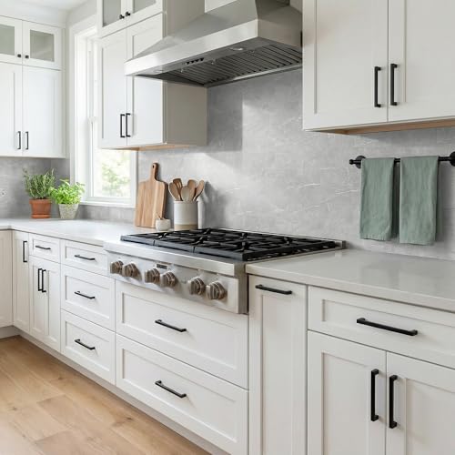 4 Sheets Bardiglio Gray Marble Peel & Stick Subway Tile 4"x8" - color: Bardiglio Gray Marble, size: 4 Pcs 4" x 8" x 0.07"