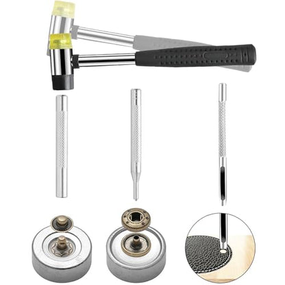 NXTOV Metal Snap Buttons with Setter Tools, 120 Sets, 12.5mm - style: 12.5mm