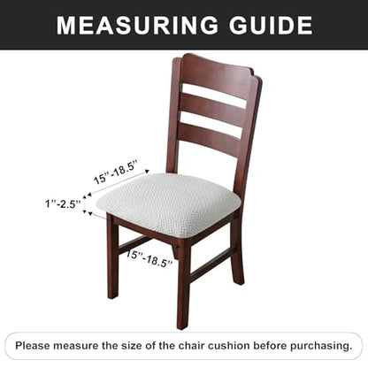 Genina Waterproof Seat Covers for Dining Room Chair Cover Set of 6 - color: White, size: 15-19in Waterproof