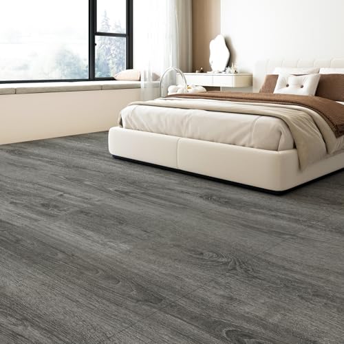 Art3d 30-Pack Peel and Stick Flooring Wood Planks, 12 x 12 in, Grey Oak - color: Grey Oak