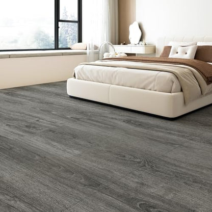 Art3d 30-Pack Peel and Stick Flooring Wood Planks, 12 x 12 in, Grey Oak - color: Grey Oak