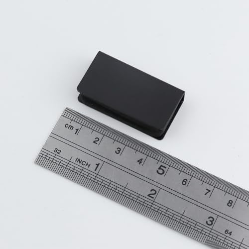 UTALAND 4Pcs Black Glass Clip Strikes Plate for 4-6mm Frameless Glass - color: Black