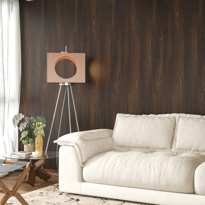 Brown Wood Wallpaper Peel and Stick Walnut Wood Contact Paper - color: Walnut Brown, size: 15.7" x 472"