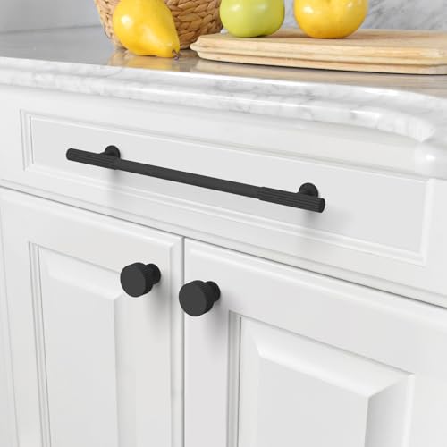 Asidrama 10 Pack 7.5 inch Matte Black Kitchen Cabinet Handles - color: Matte Black, size: 7.5" Hole Center