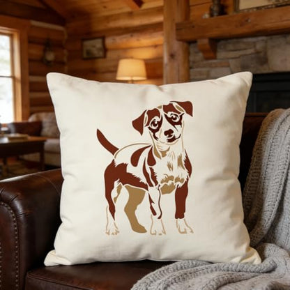 FINGERINSPIRE Puppy Stencils with a Brush 11.7x8.3Inch Chinese Little Dog Painting Stencils Cartoon Dog Pattern Stencil Animal Themes PET Template for Wood Floor Tile Wall Fabric Furniture DIY - color: Puppy