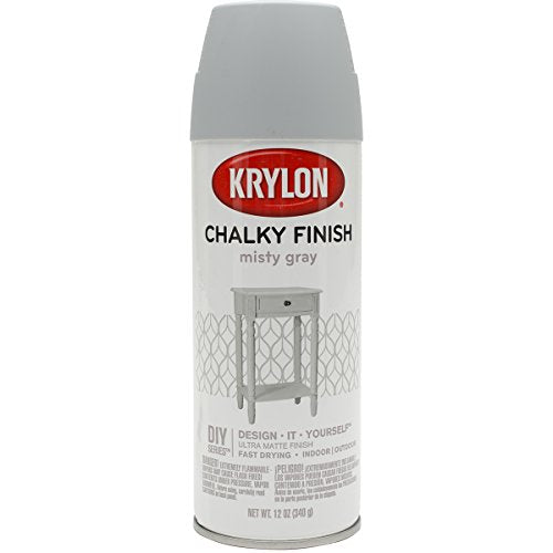 Krylon K04102007 Chalky Finish Spray Paint, Misty Gray, 12 Ounce - color: Misty Gray