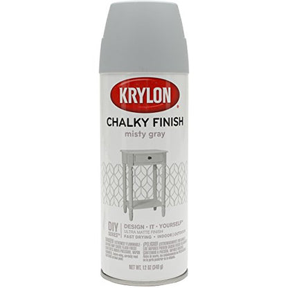 Krylon K04102007 Chalky Finish Spray Paint, Misty Gray, 12 Ounce - color: Misty Gray