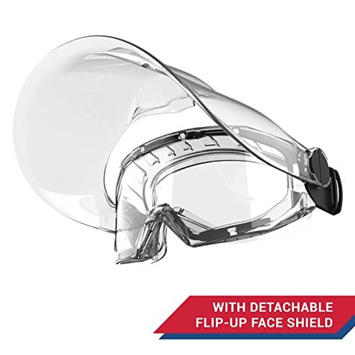 Eagle Eyes Safety Goggles Flip-Up Face Shield, UV Protection, Clear - color: Clear