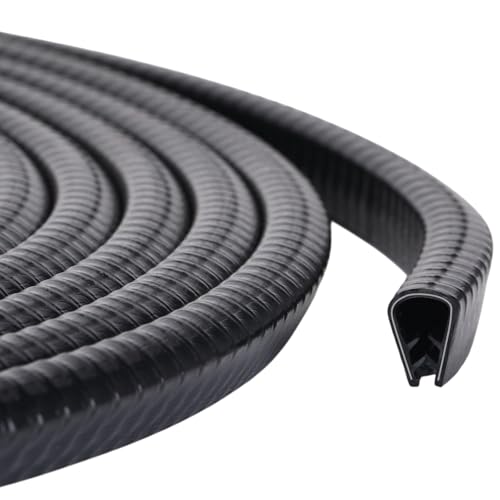 20ft U-Shape Edge Trim Rubber Edge Banding with Metal Clips 3/8" W x 1/2" H Fits Gap 3/64" to 1/4" Car Door Edges Guard Protector, Weather Stripping for Sheet Metal, Car Doors, Table Corner - size: 20ft, 3/8"W X 1/2"H