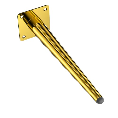 Osring 18 Inch Furniture Table Legs Straight, Gold Metal Coffee Table Feet - size: 18 Inch