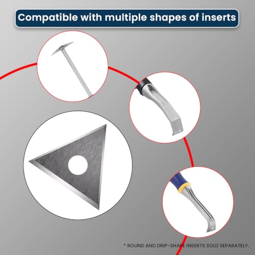 LU&MN Carbide Scraper Replacement Blades, 1" Triangle, 10 Pcs - style: 1"Triangle