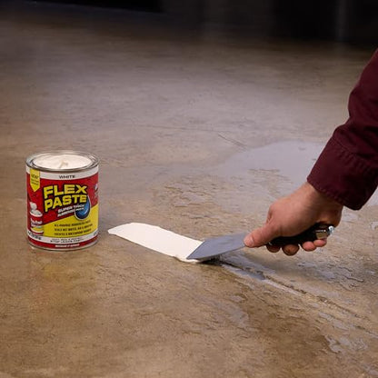 Flex Paste Rubberized Waterproof Sealant Paste, White, Quart, 1-Pack - color: White, size: Quart