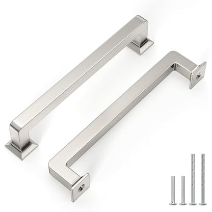 homdiy 20 Pack 6-1/4 Inch Brushed Nickel Cabinet Pulls, Solid Zinc Alloy - color: Brushed Nickel, size: 6-1/4" Hole Center