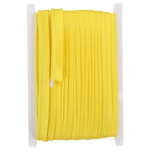 YELARXI 1/2 Inch Maxi Piping Bias Tape, 20 Yards Piping Trim with Cord Satin Binding Lip Cord Trim Fit for Sewing Garment Webbing Trimming Crafts Decorating - (Yellow) - color: Yellow