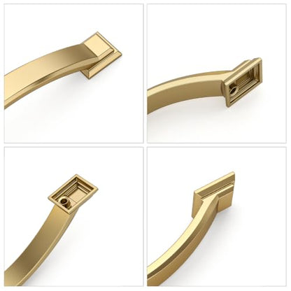 5 Pack 3 Inch(76mm) Champagne Bronze Cabinet Pulls, Champagne Gold Cabinet Handles Kitchen Arch Cabinet Hardware for Bathroom Drawer - color: Champagne Bronze, size: 3 inch（76mm）, style: 5 Pack