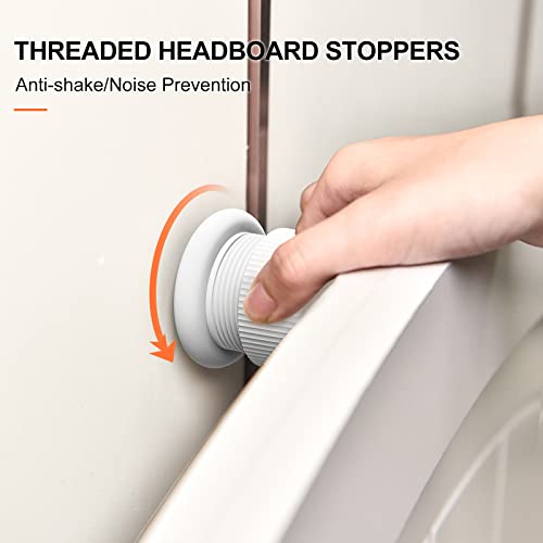 Stick on Headboard Wall Potector 1.6-2.6 inches Adjustable -Black 2 Pcs - color: Black - 2 Pcs