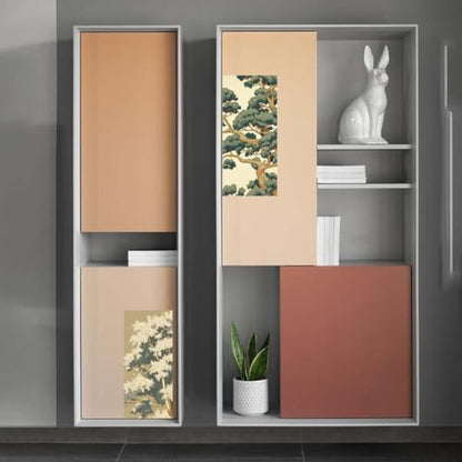 OLYCRAFT 3 Sheets Rub on Transfers 6x12 Inch Oriental Trees Furniture Transfers Self-Adhesive Waterproof Transfer Stickers Tree Rub on Decals for Wood Glass Porcelain Dressers Home Decor - style: Oriental Tree