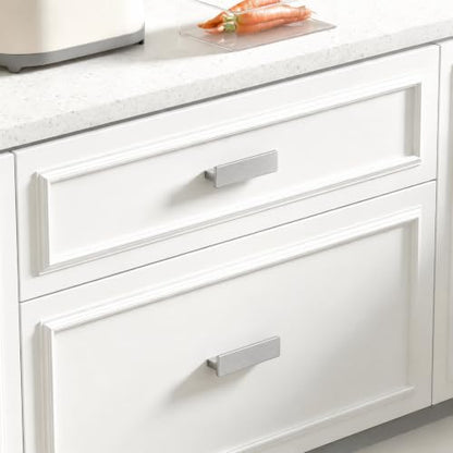 Goldenwarm 10 Pack 3" Brushed Nickel Cabinet Pulls Drawer Handles - color: Brushed Nickel, size: 3in Hole Centers