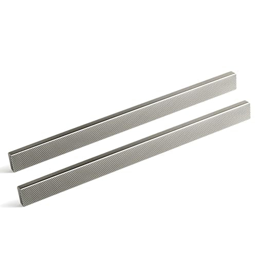 Goo-Ki 6 Pack 7 9/16 Inch Satin Nickel Knurled Cabinet Pulls - Modern Bar Handles - Textured Grip for Drawer, Dressers, Furniture Hardware - color: Satin Nickel, size: 7 9/16 Inch Center to Center