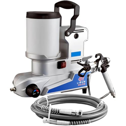 Airless Paint Sprayer, 2.5 L/Min High Flow, 0.5 Gallon Tank, 3 Adjustable Speeds, Durable Construction, 16 ft Hose, Includes 25-Piece Accessory Kit