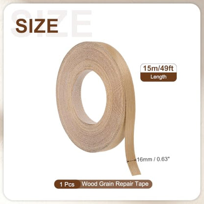 uxcell 0.6" x49 ft Veneer Edge Banding, Pre-Glued Iron on, Cherry - color: Cherry, size: 0.6" x 49 ft